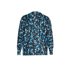 Fijn gebreid gilet met print