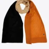 Fijngebreide colorblock sjaal