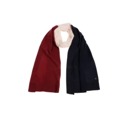 Fijngebreide colorblock sjaal