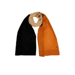Fijngebreide colorblock sjaal