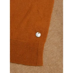 Fijngebreide colorblock sjaal
