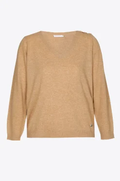 Fijngebreide pull met V-hals