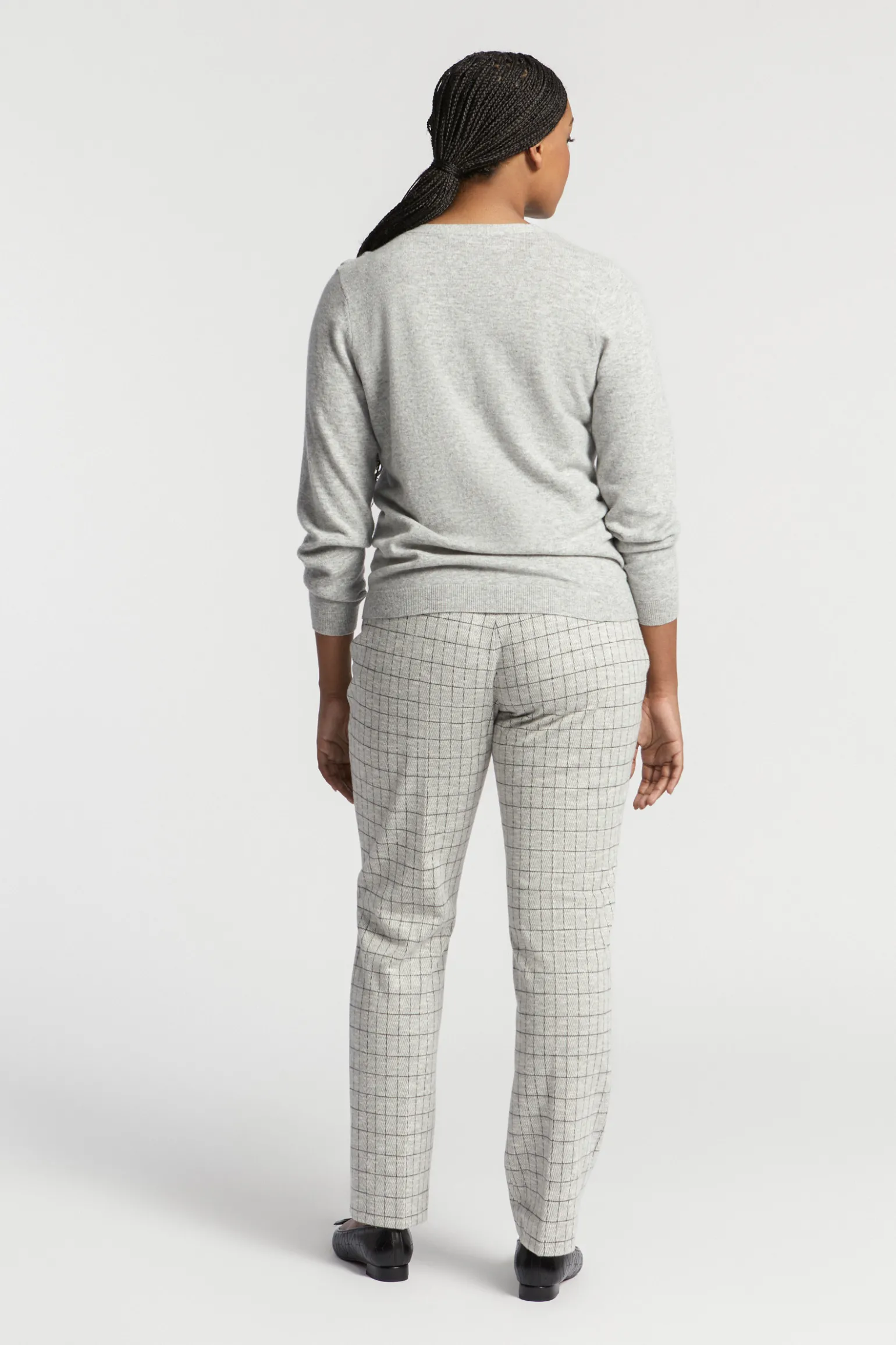 Fijngebreide pull met V-hals