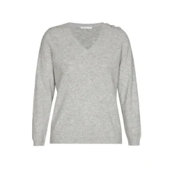 Fijngebreide pull met V-hals