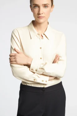 Geklede blouse met hemdkraag