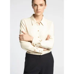 Geklede blouse met hemdkraag