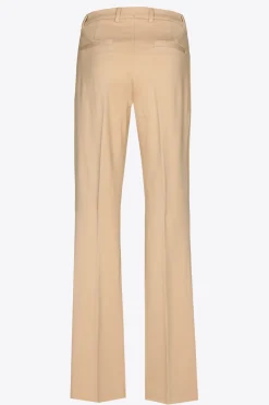 Geklede broek met gestreken plooi