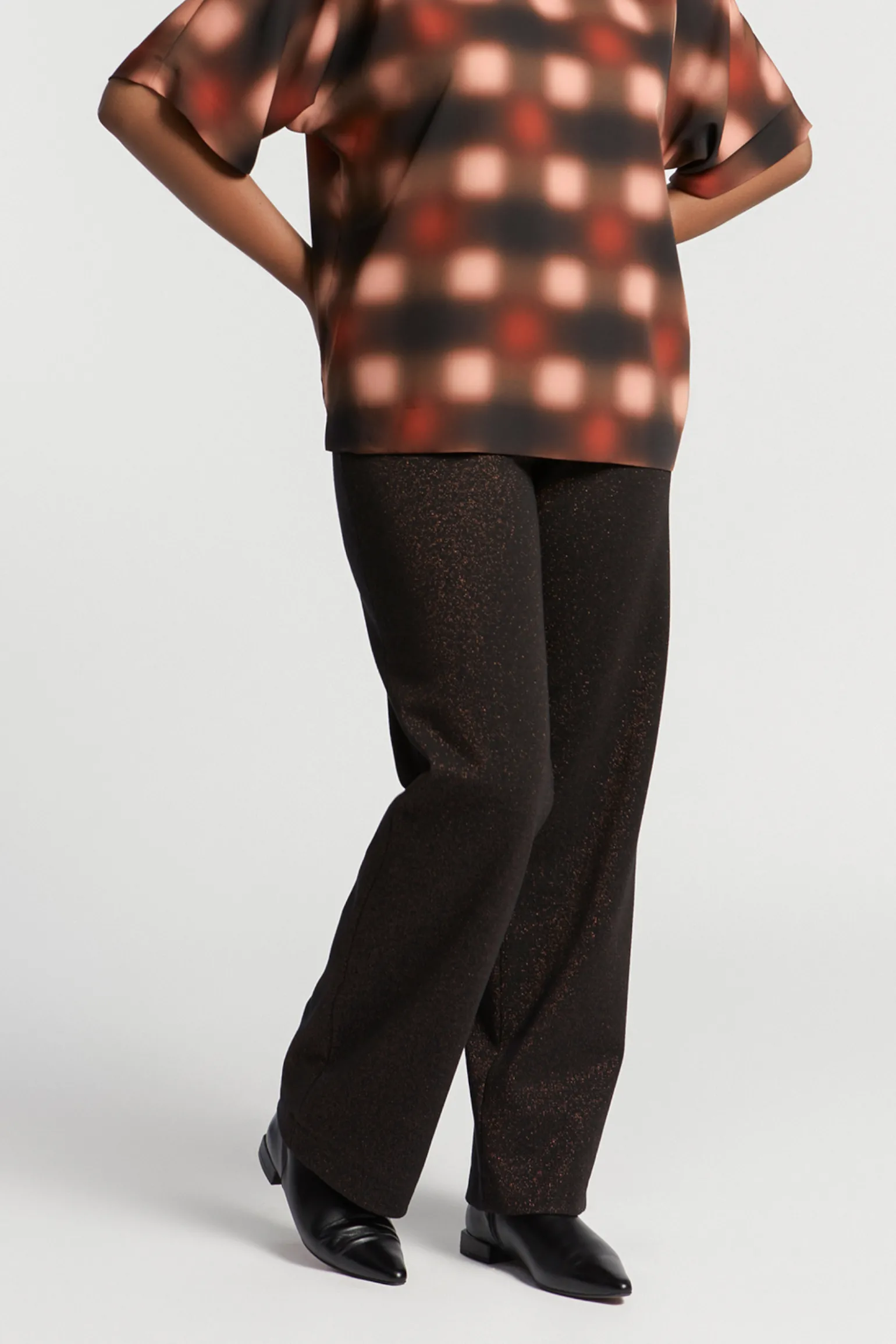 Geklede broek met lurex