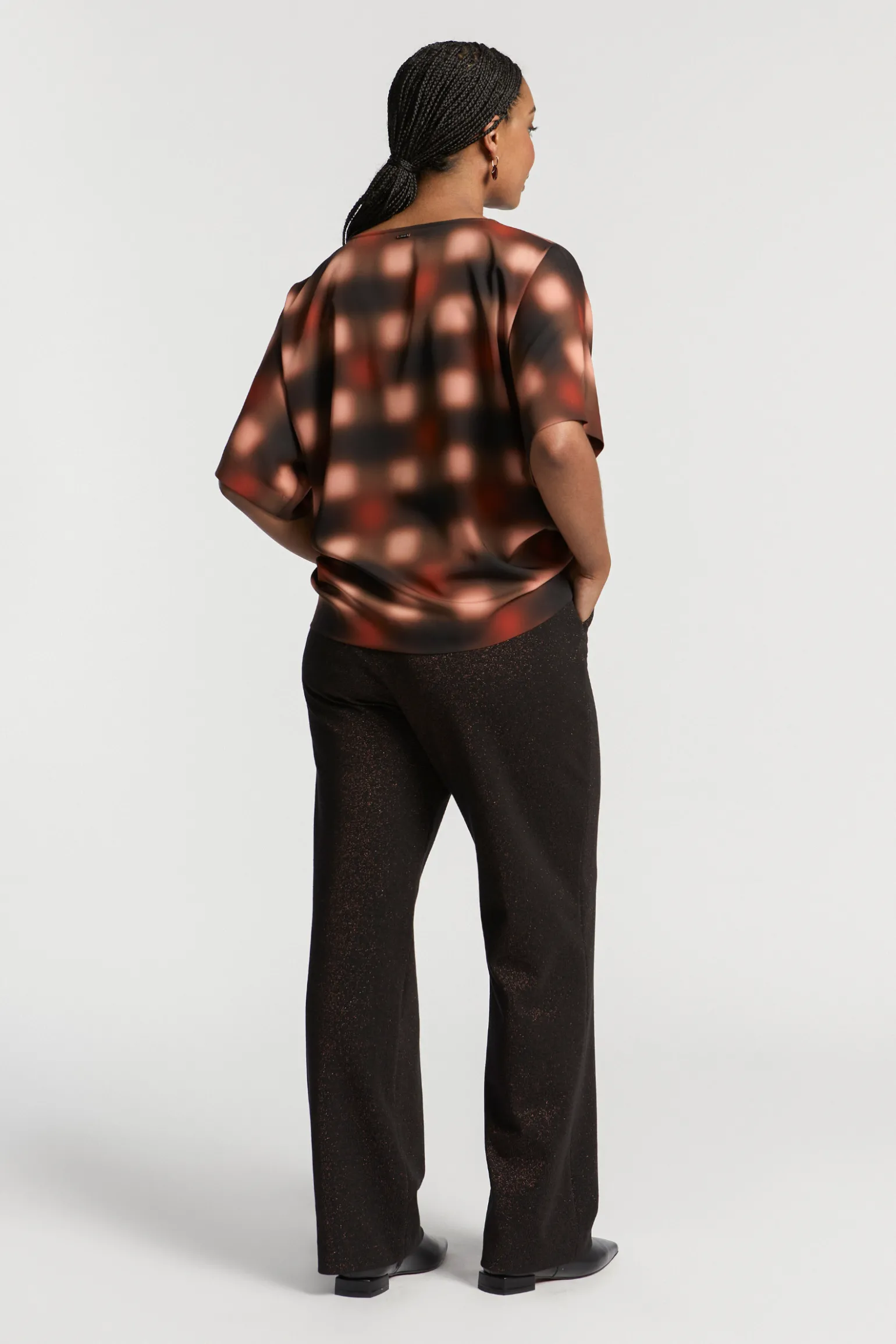Geklede broek met lurex