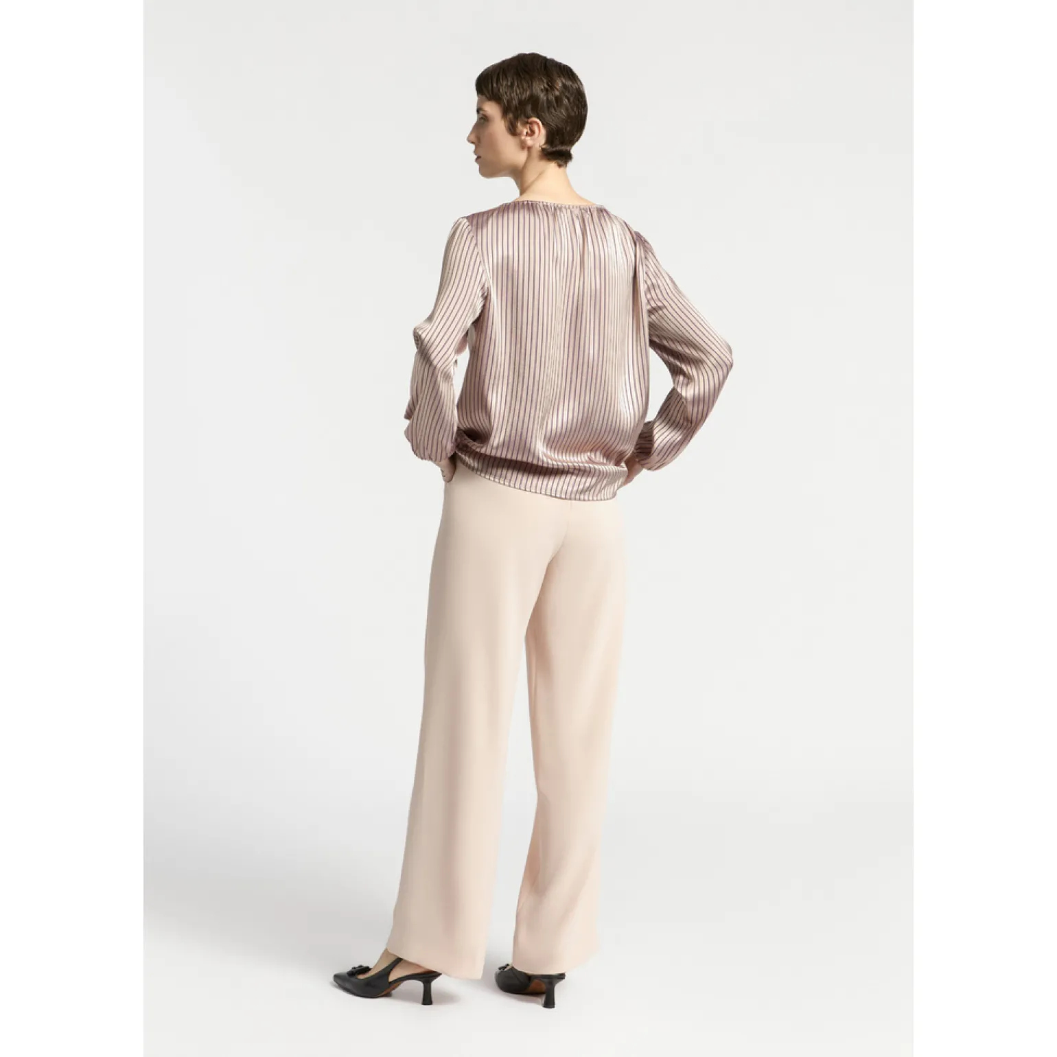 Geklede broek met rechte pijpen