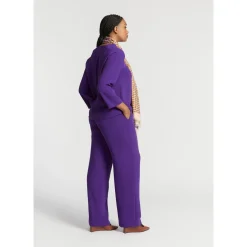 Geklede broek met rechte pijpen