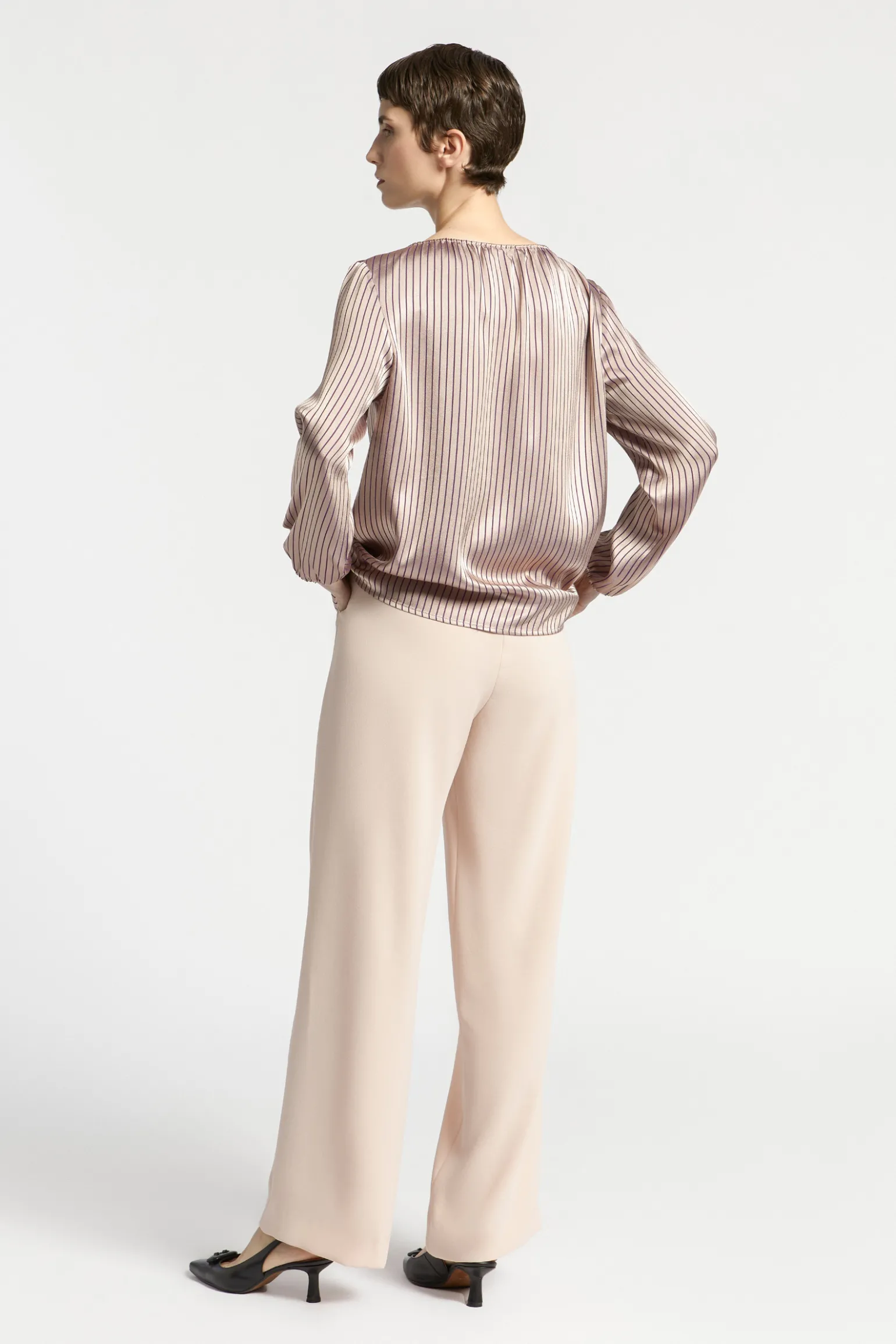 Geklede broek met rechte pijpen