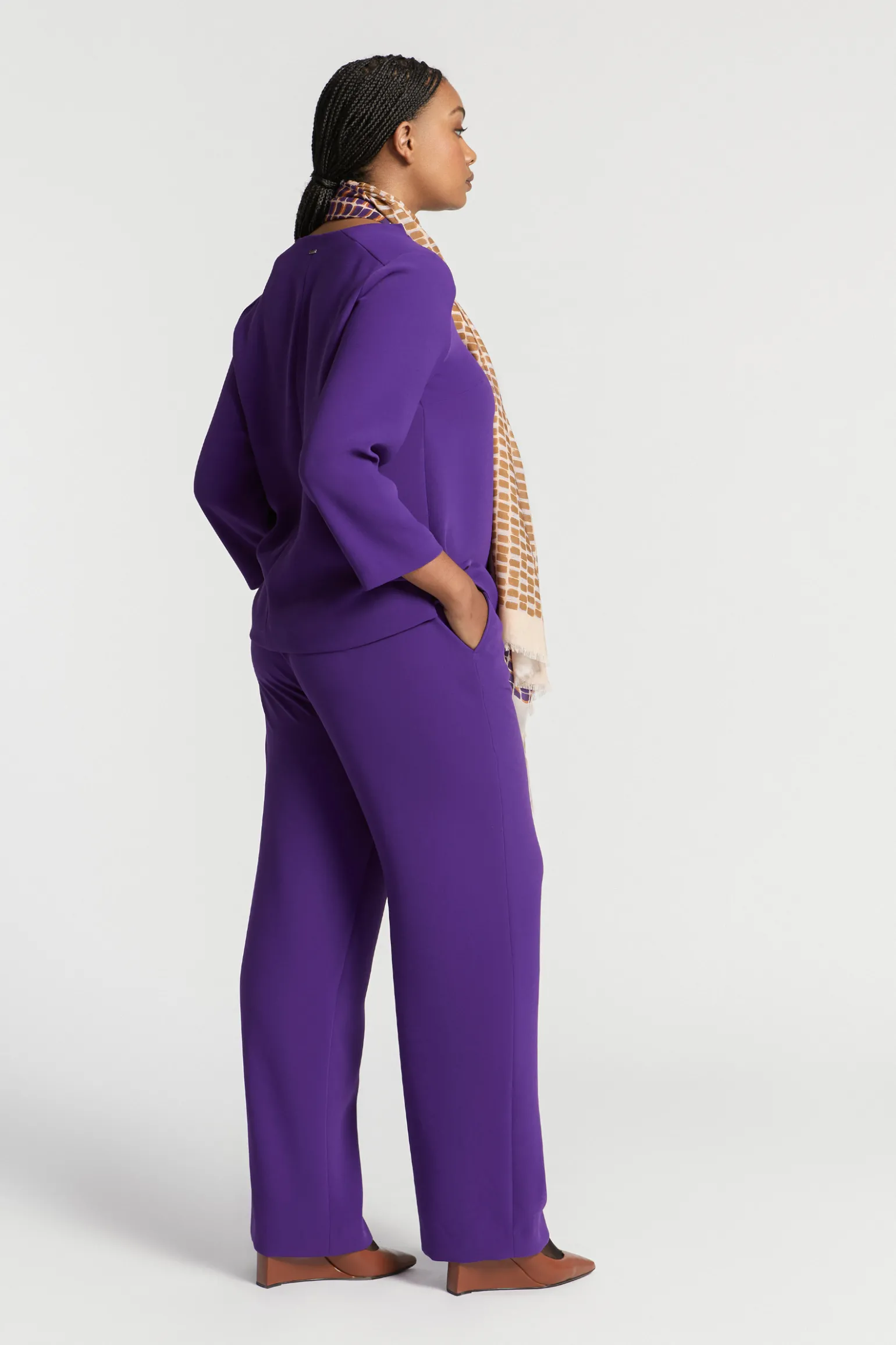 Geklede broek met rechte pijpen