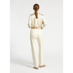 Geklede broek met rechte pijpen