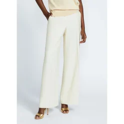 Geklede broek met wijde pijpen