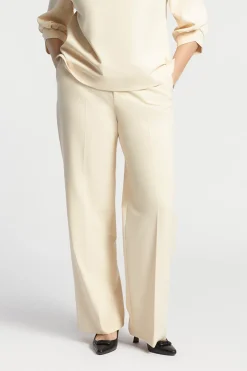 Geklede broek met wijde pijpen