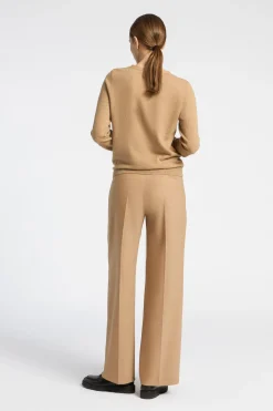 Geklede broek met wijde pijpen