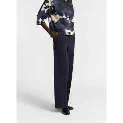 Geklede broek met wijde pijpen