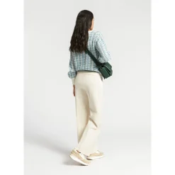 Geklede broek met wijde pijpen