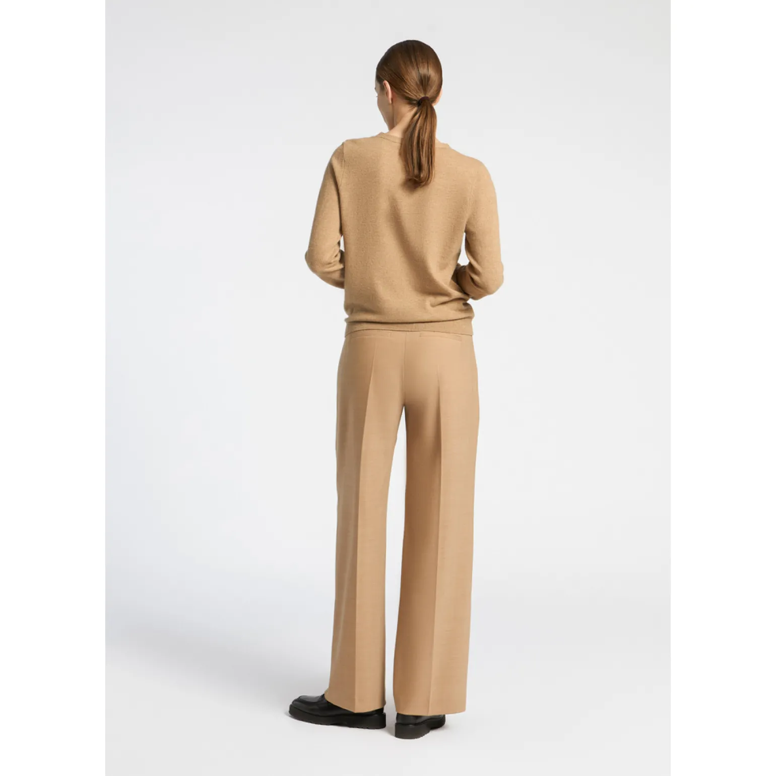 Geklede broek met wijde pijpen