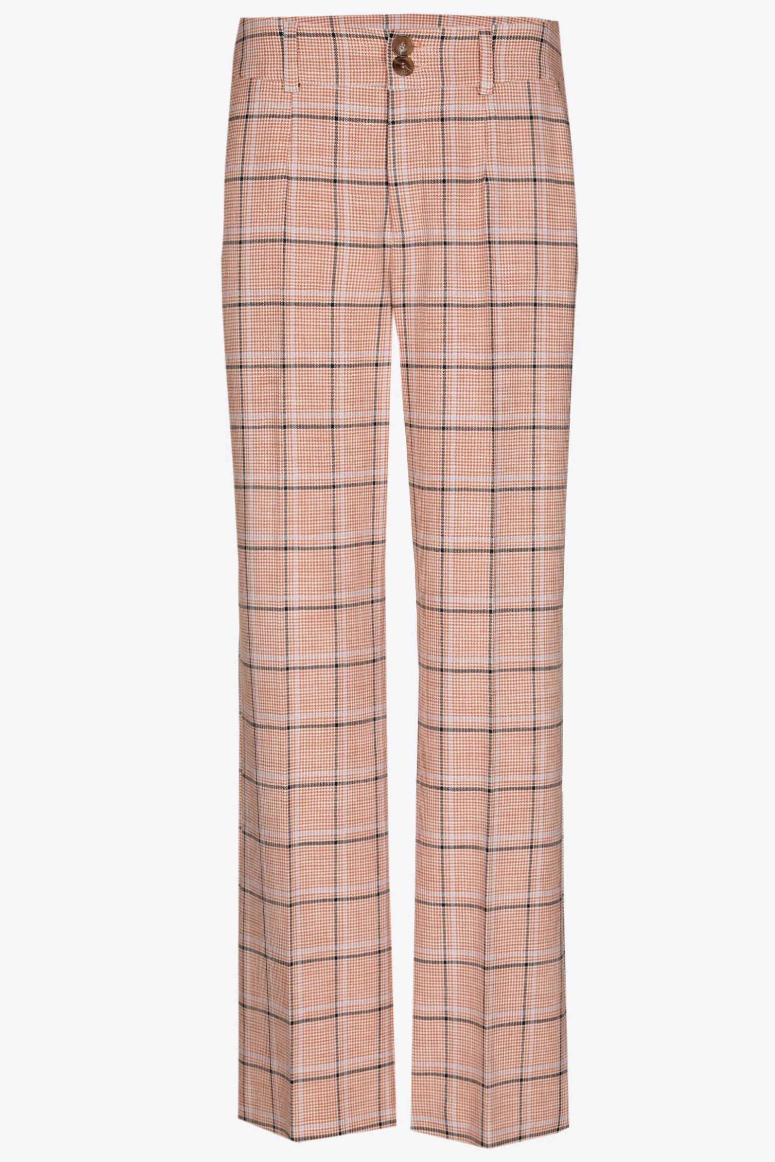 Geruite broek met rechte pijpen
