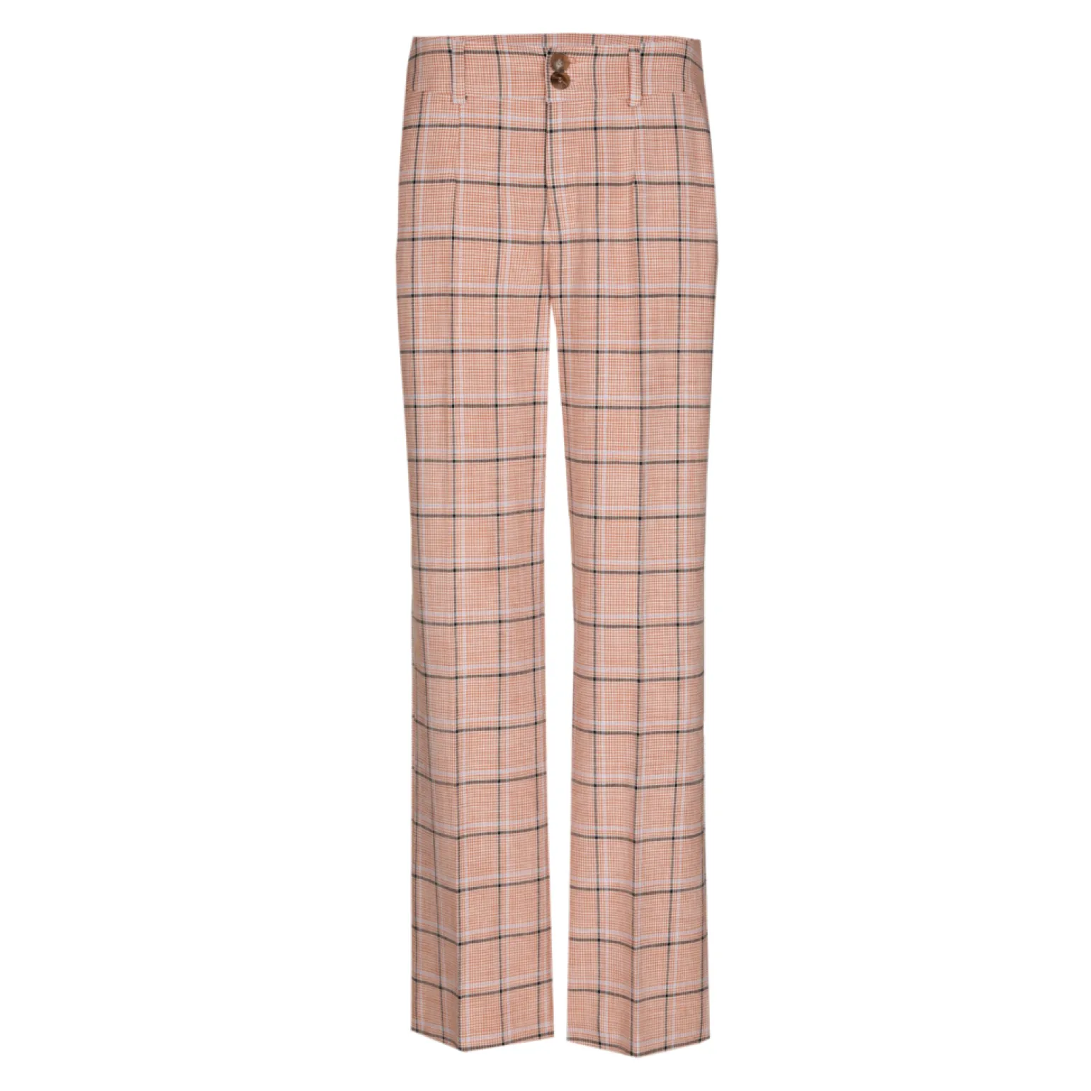 Geruite broek met rechte pijpen