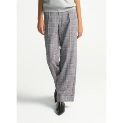 Geruite broek met rechte pijpen