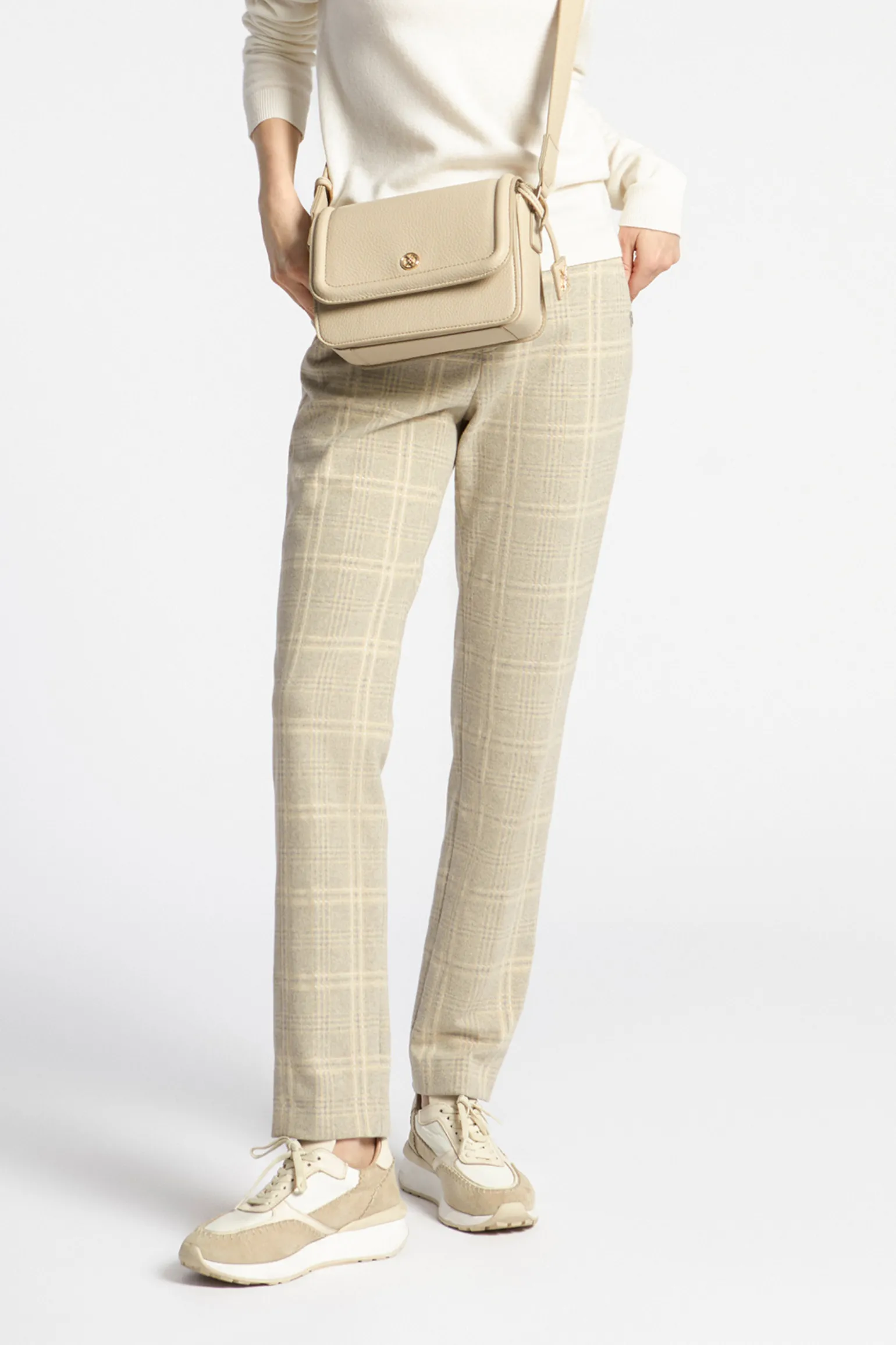 Geruite broek met smalle pijpen