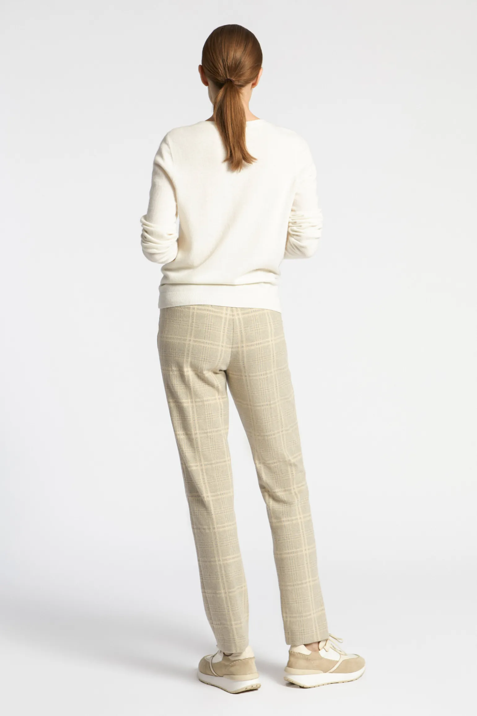 Geruite broek met smalle pijpen