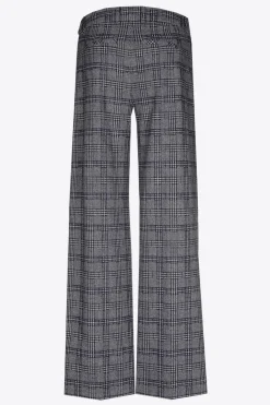 Geruite broek met wijde pijpen