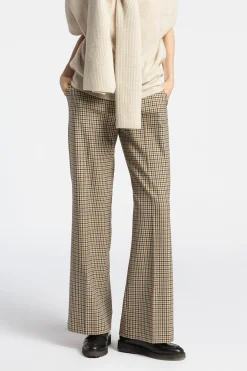 Geruite broek met wijde pijpen