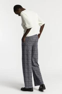 Geruite broek met wijde pijpen