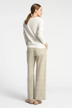 Geruite broek met wijde pijpen