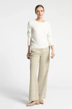 Geruite broek met wijde pijpen