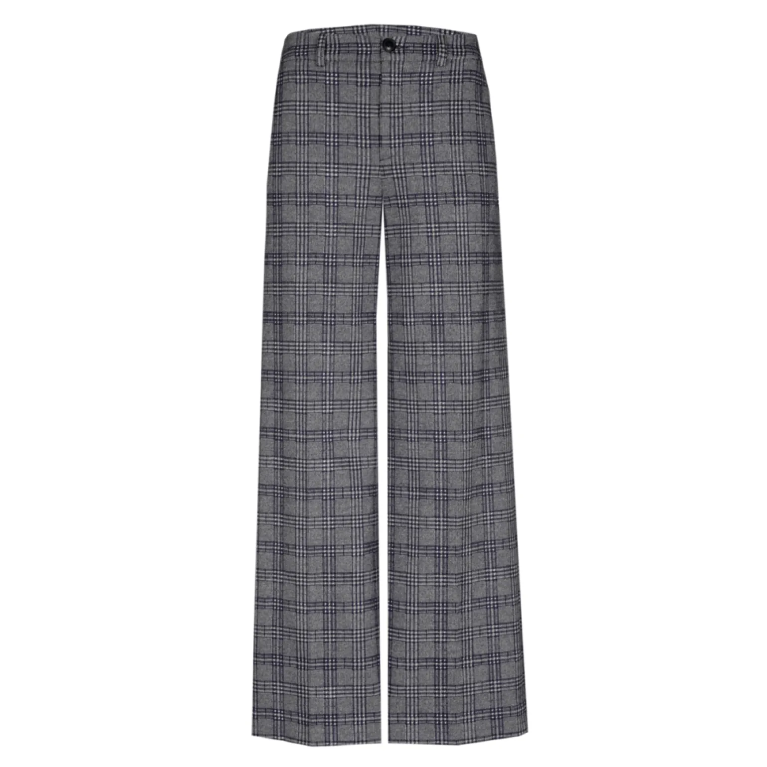 Geruite broek met wijde pijpen