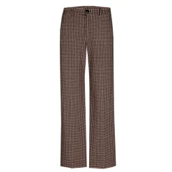 Geruite broek met wijde pijpen