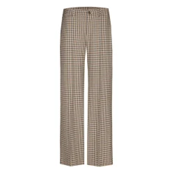 Geruite broek met wijde pijpen