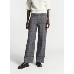 Geruite broek met wijde pijpen