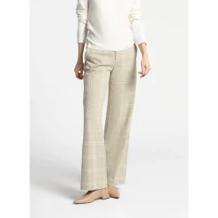 Geruite broek met wijde pijpen