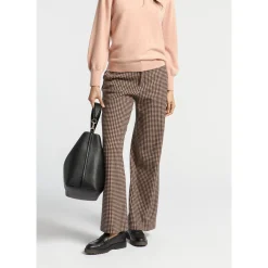 Geruite broek met wijde pijpen