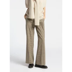 Geruite broek met wijde pijpen