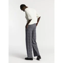 Geruite broek met wijde pijpen