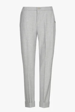 Grijze chino broek met omslag