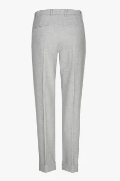 Grijze chino broek met omslag