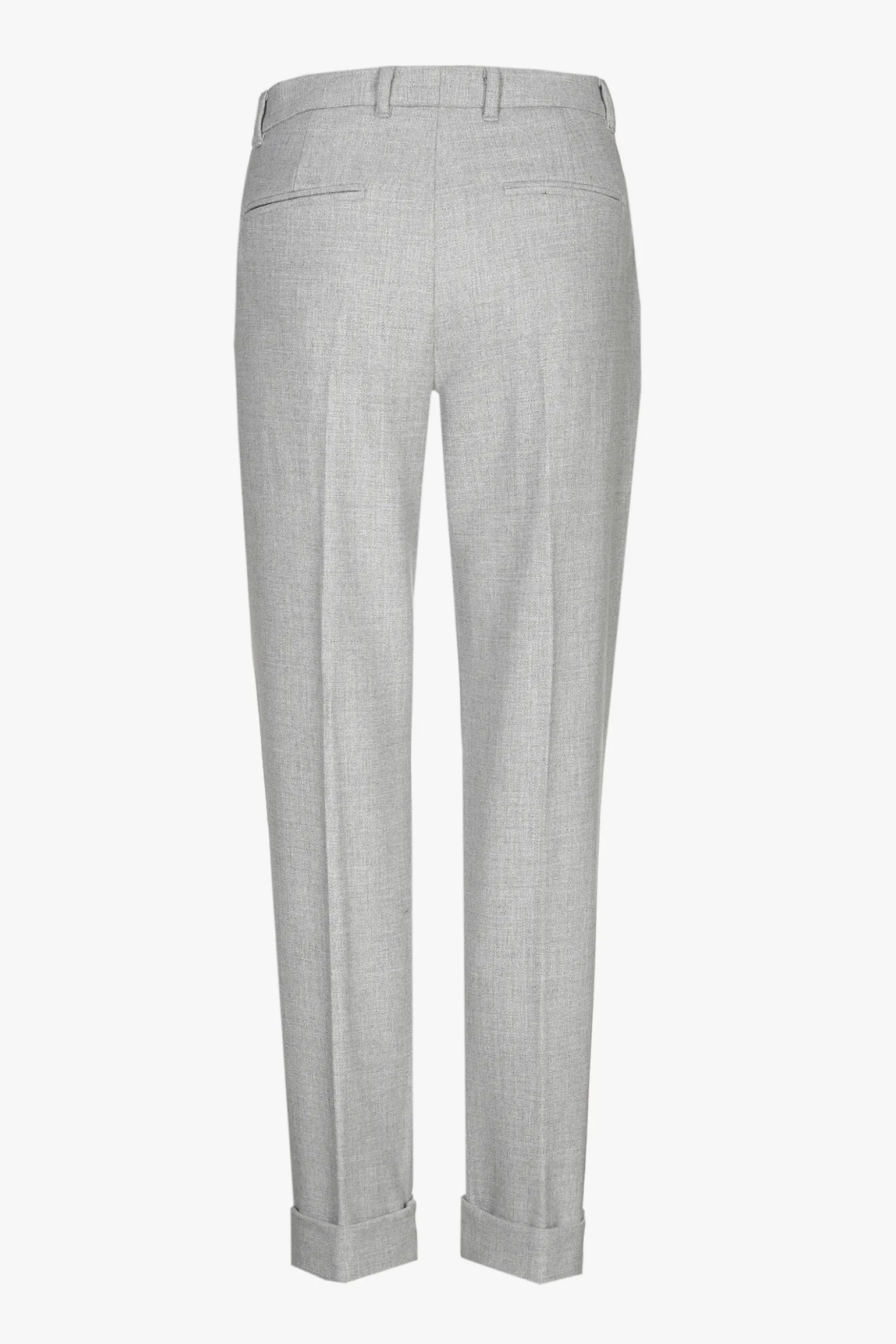 Grijze chino broek met omslag