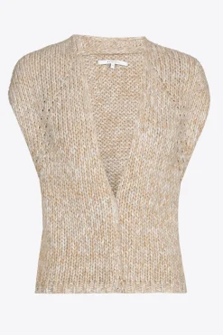 Grofgebreid mouwloos vest