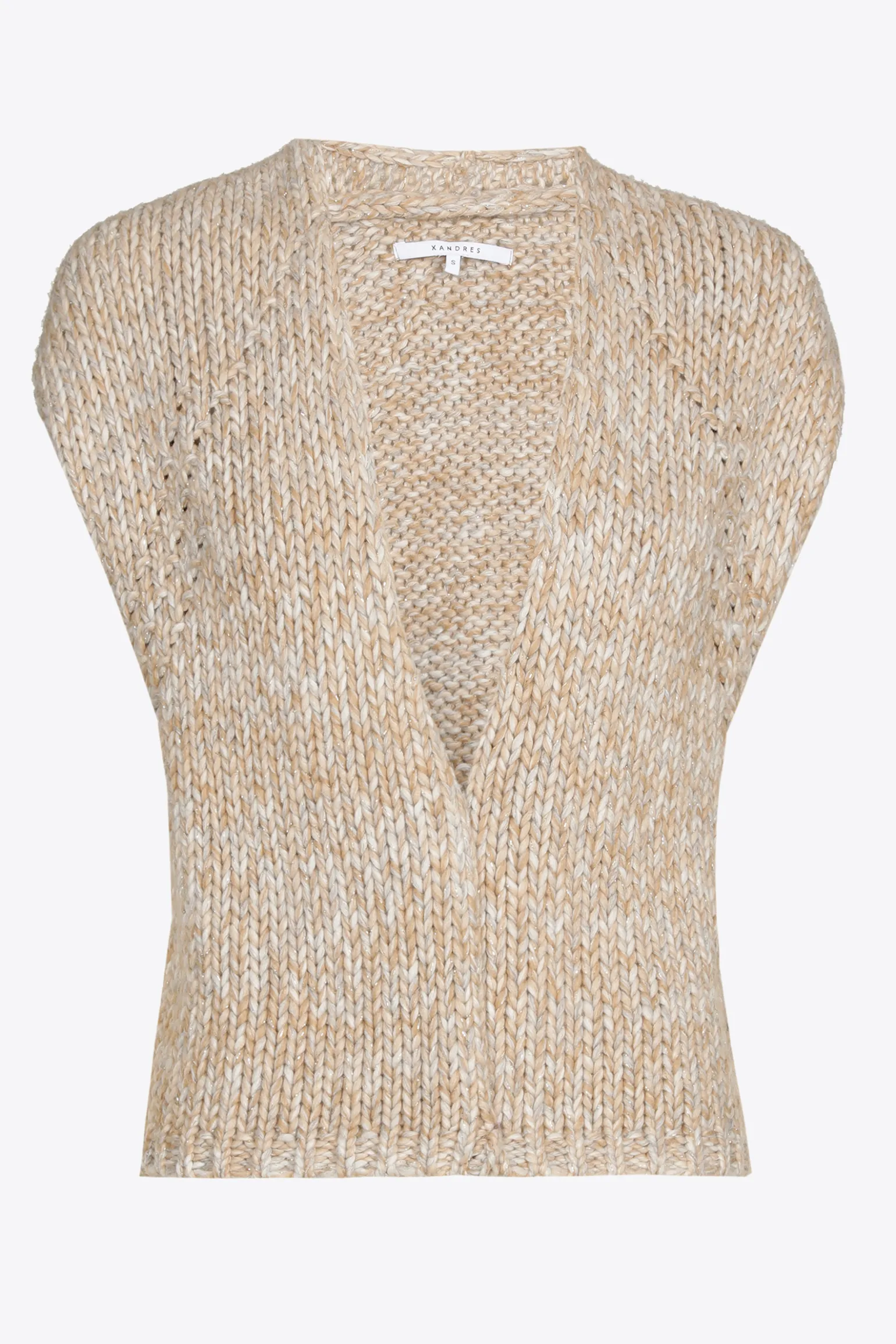 Grofgebreid mouwloos vest