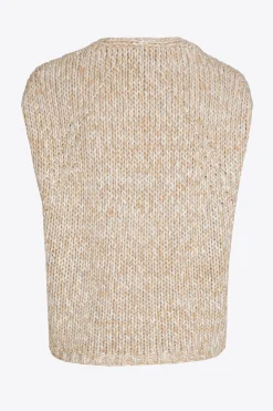 Grofgebreid mouwloos vest