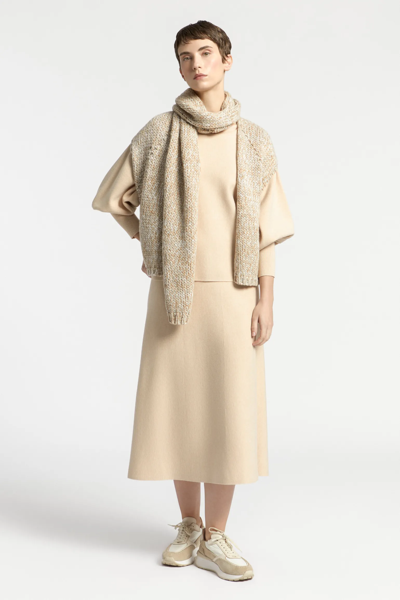 Grofgebreid mouwloos vest
