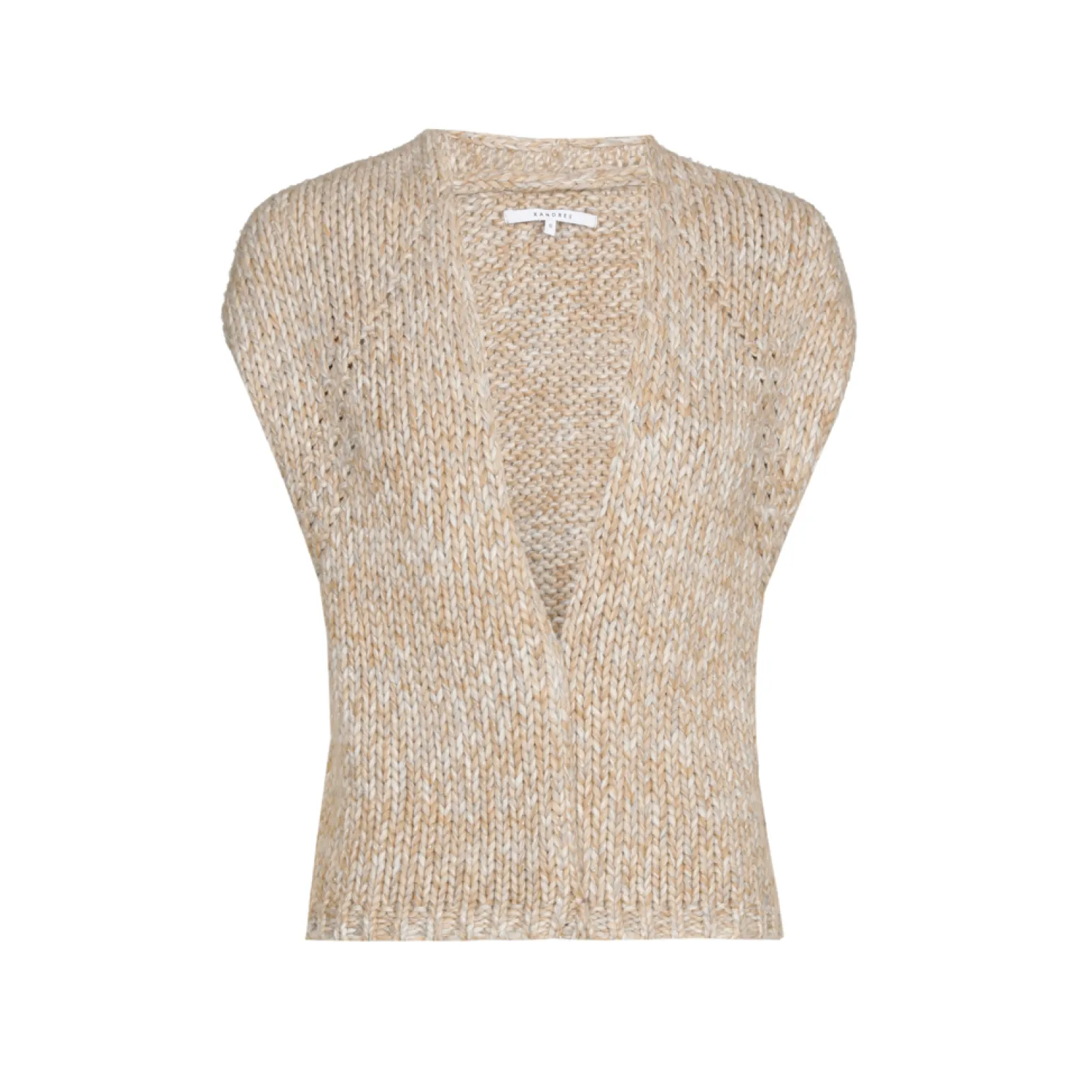 Grofgebreid mouwloos vest